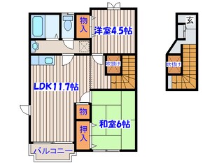 ＶＩＶＡＣＥ雷神Ａ棟の物件間取画像